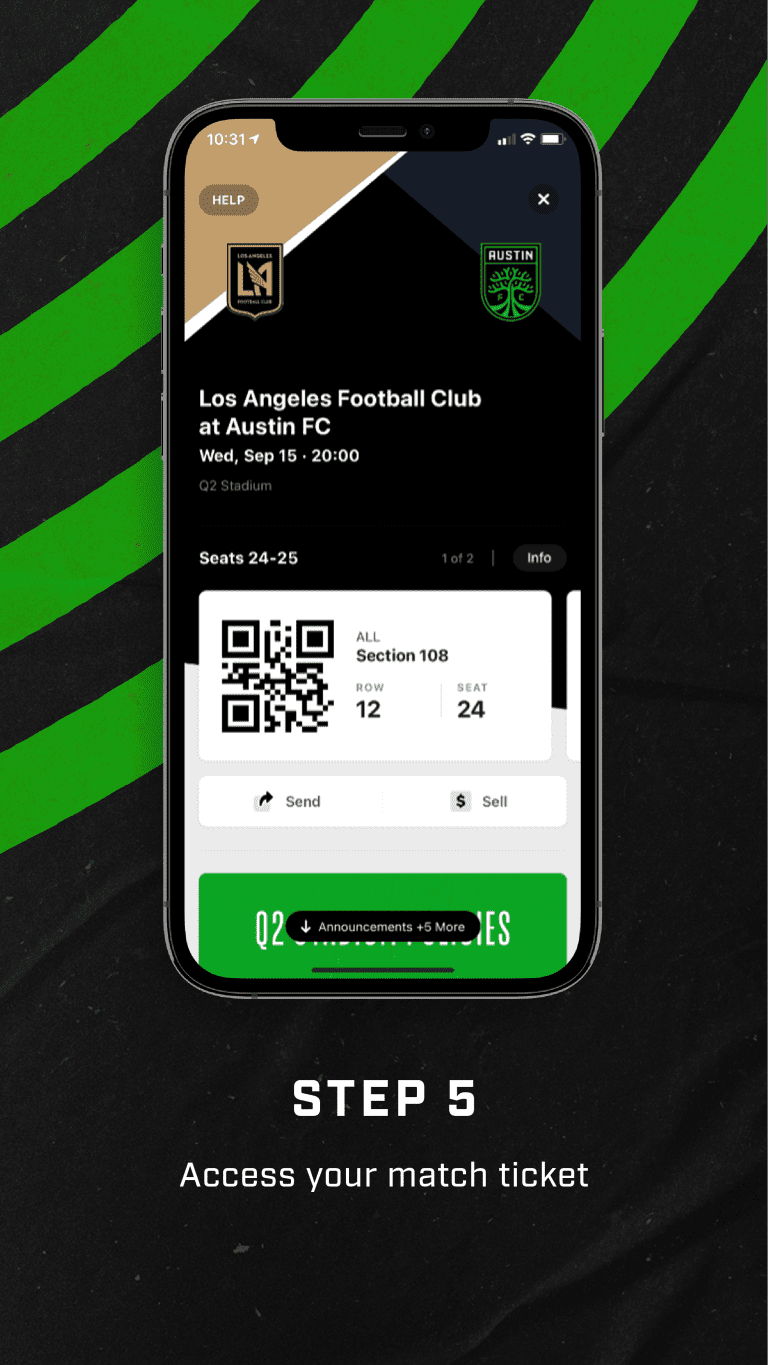 Step 5 - Access your match tickets